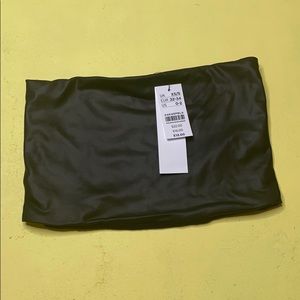 Bundle only Topshop Black Faux Leather Crop Top